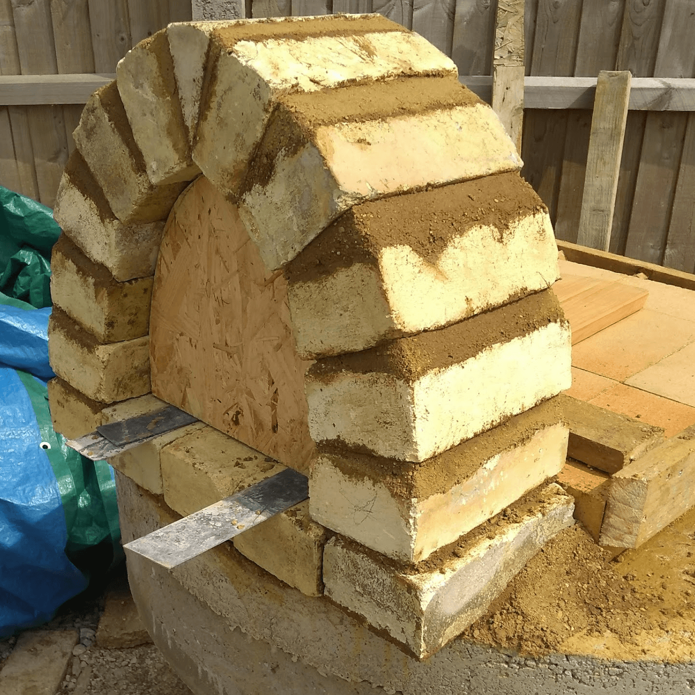 Detailed brick laying process