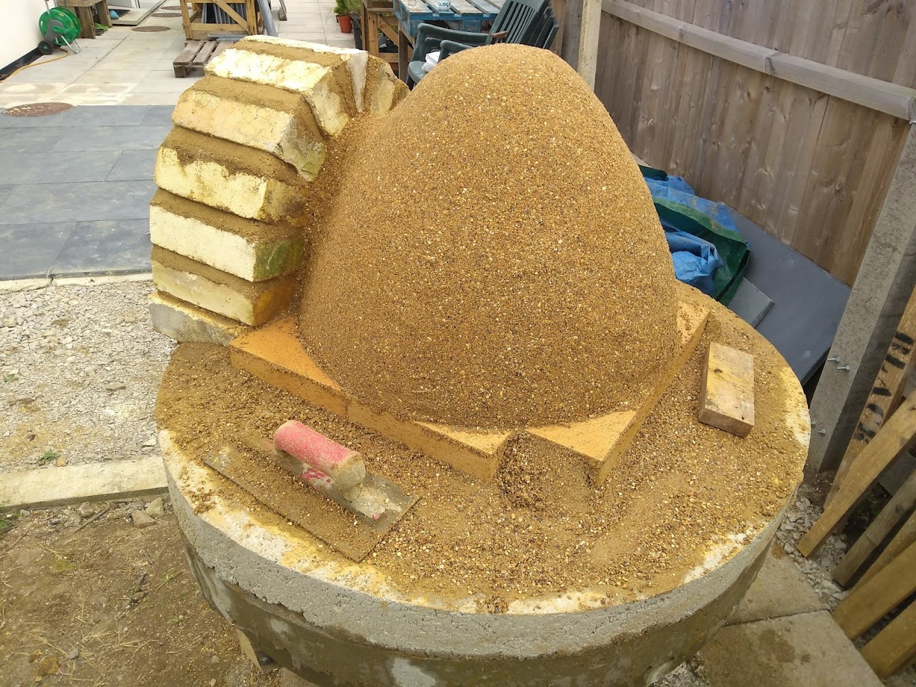 Detailed brick laying process