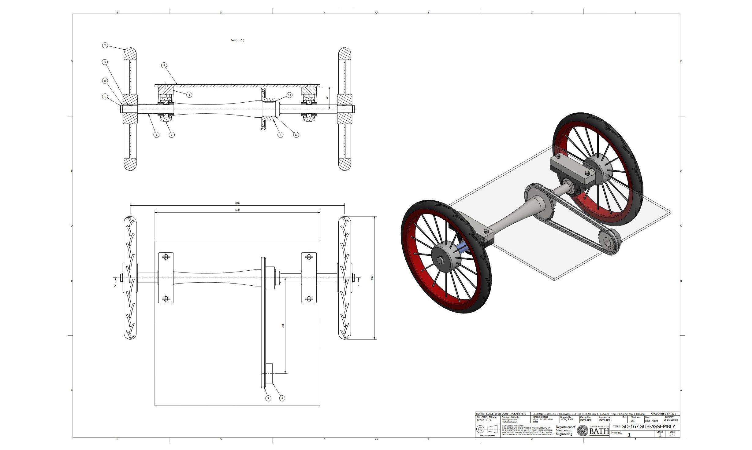 Complete assembly drawing