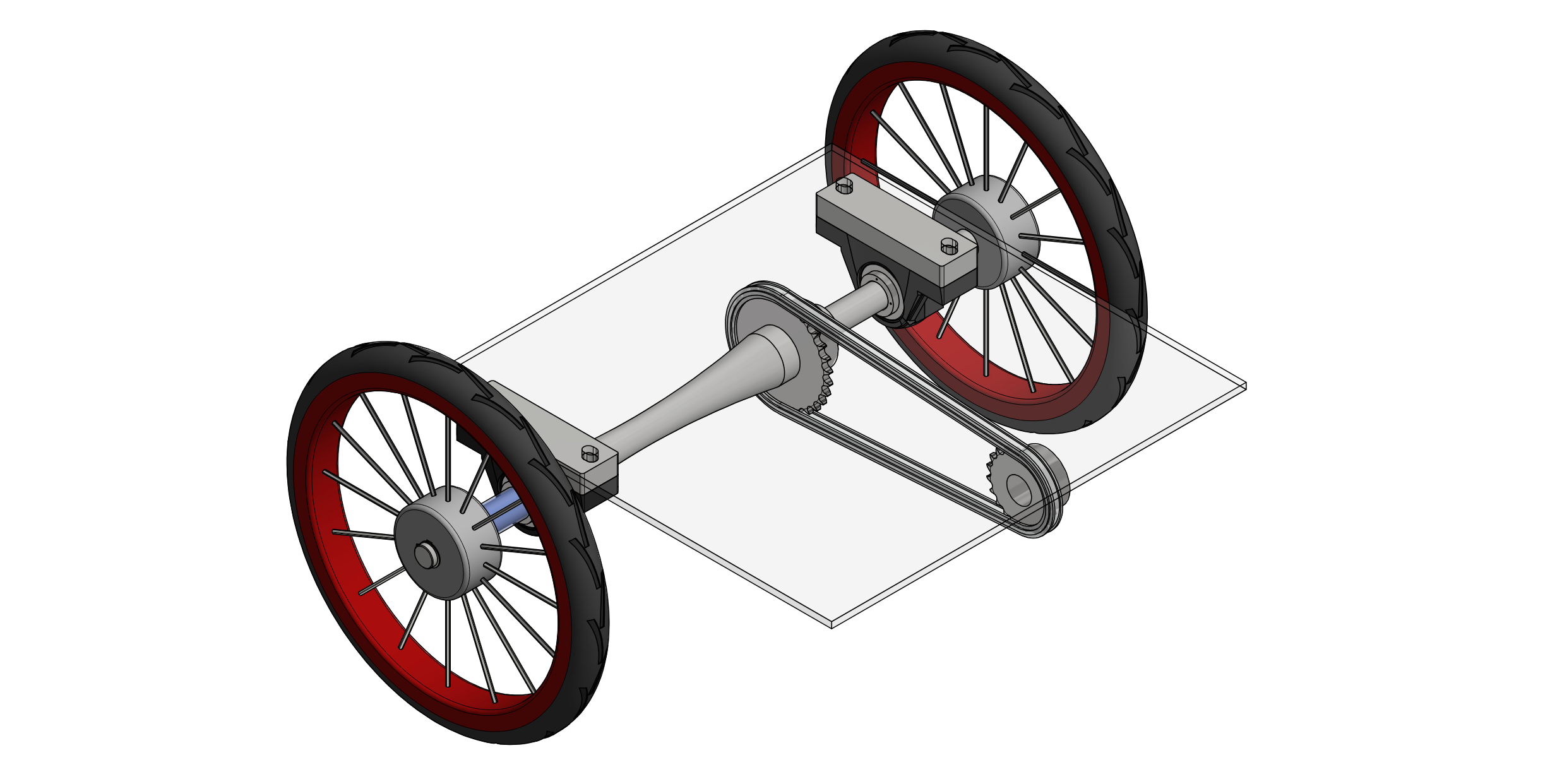 Detailed shaft engineering drawing