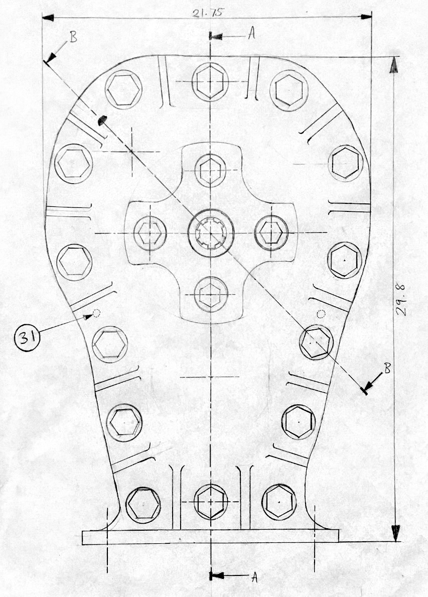 Gearbox section view