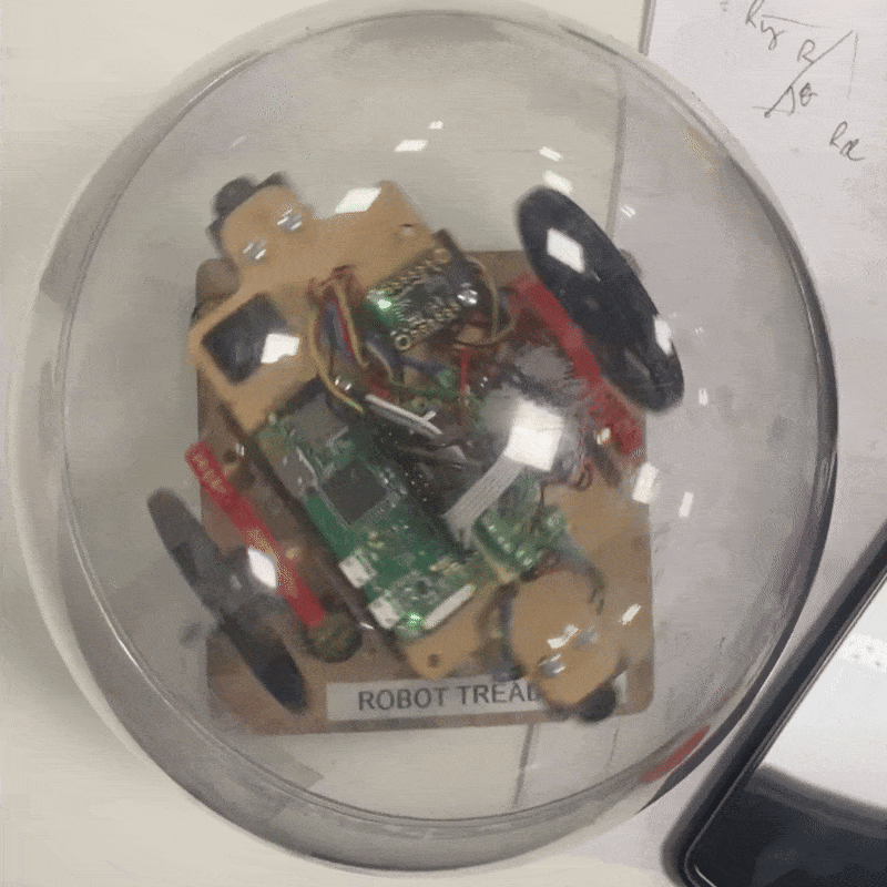 Rolling robot demonstration