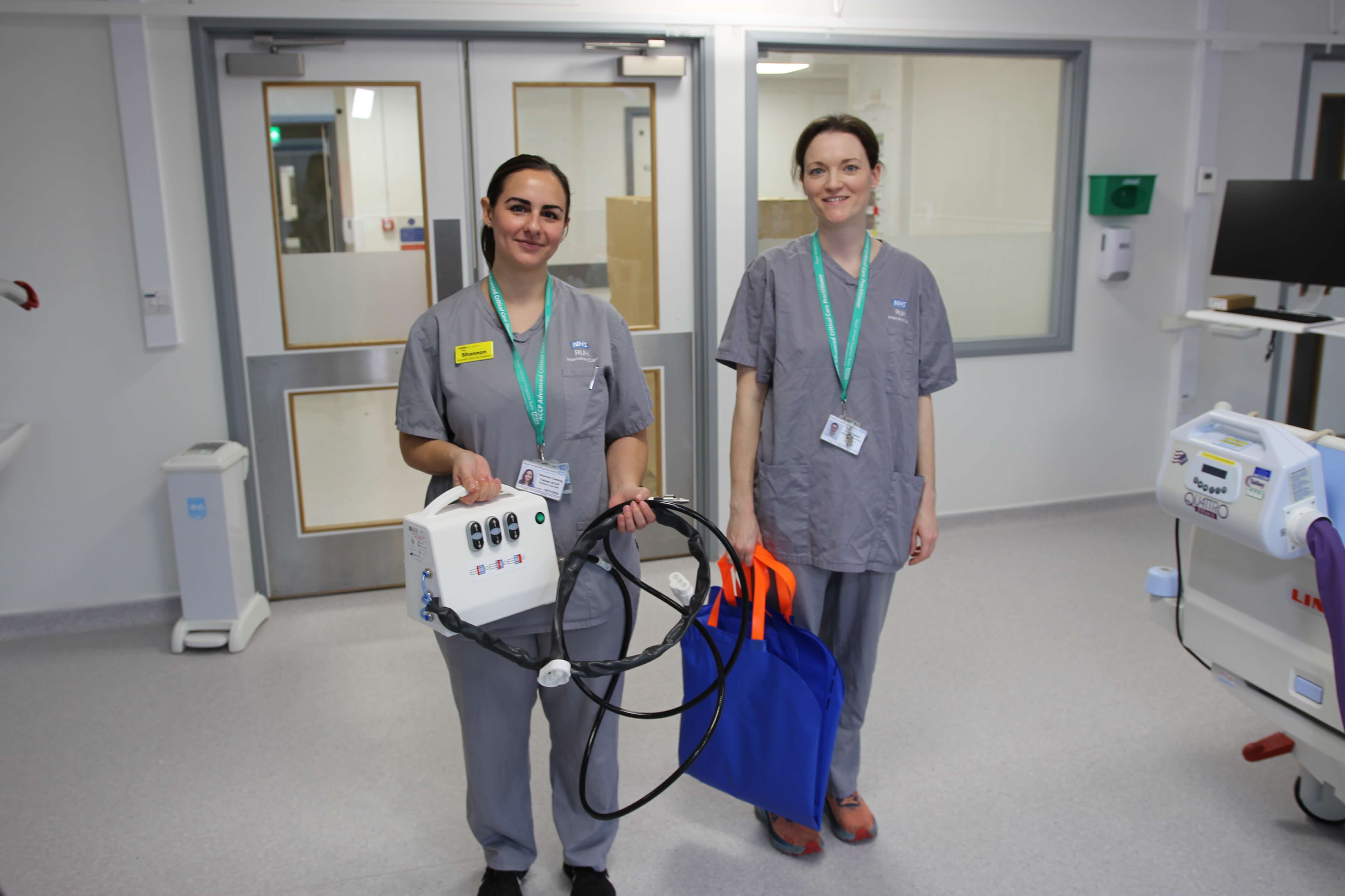 Patient demonstration with BathMat