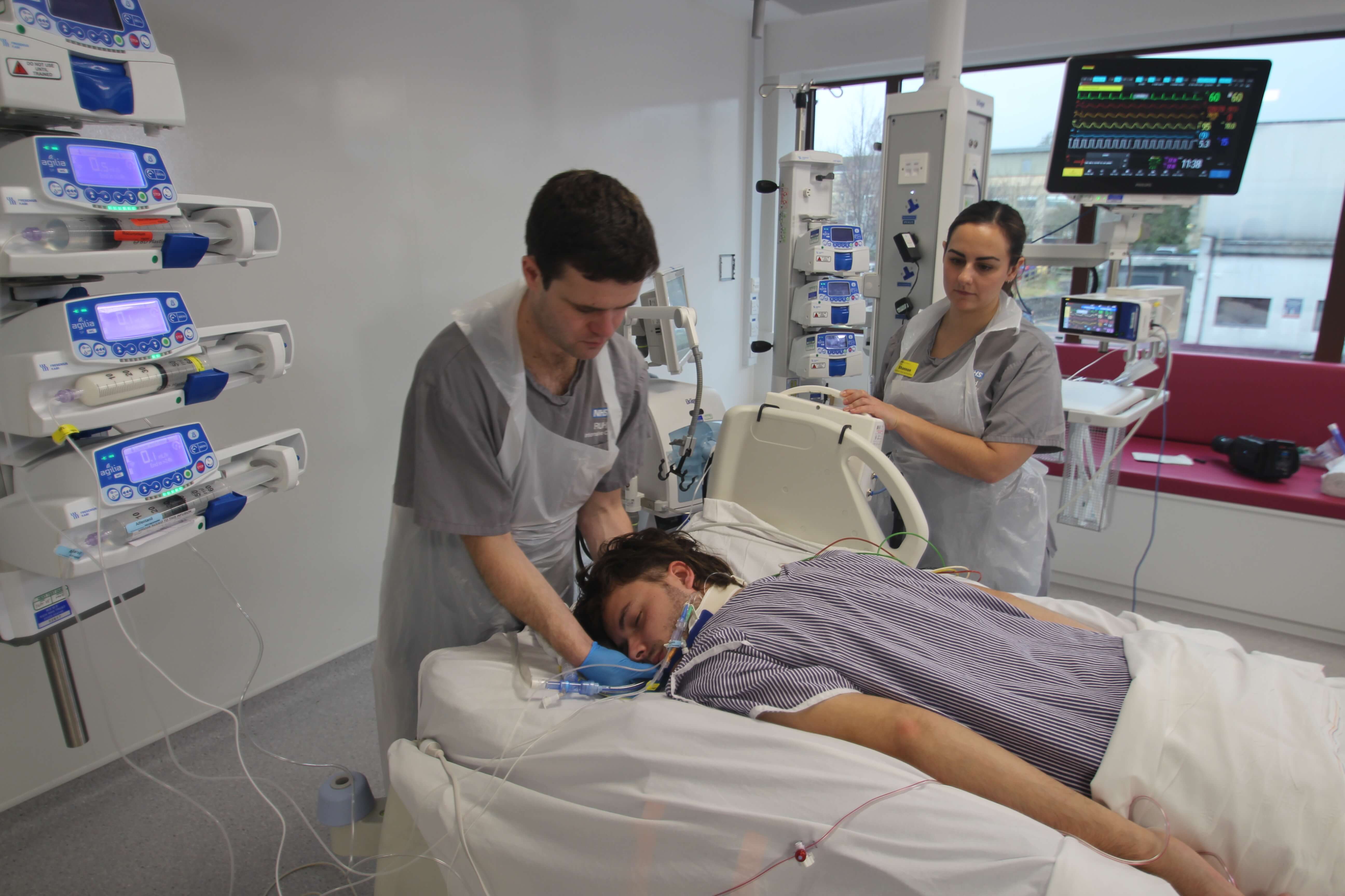 Medical staff using BathMat